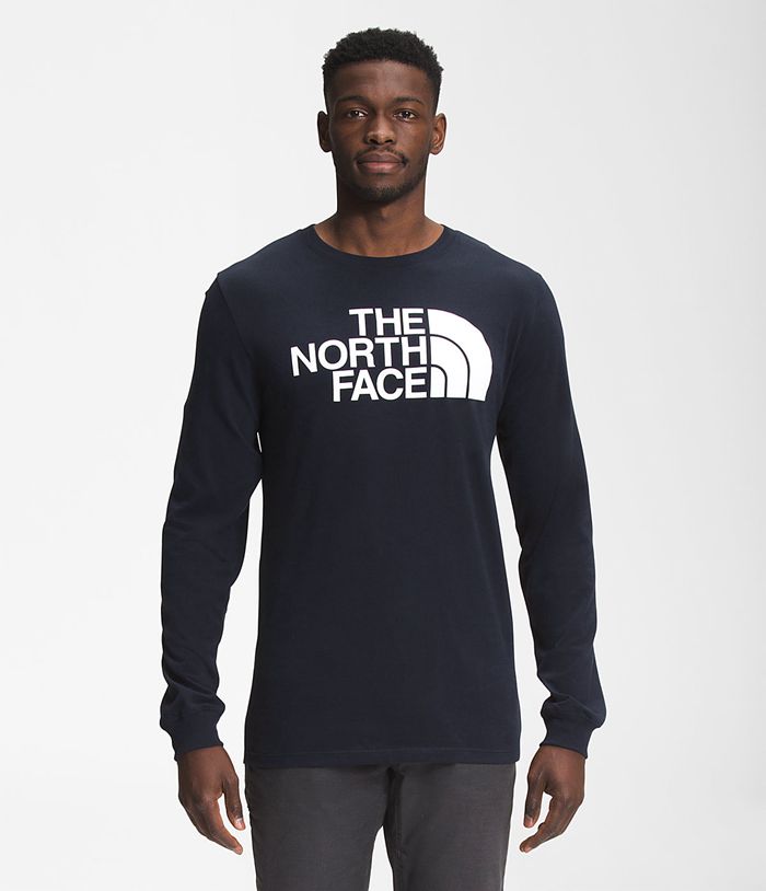 Camiseta The North Face Hombre Azul Marino Manga Larga Half Dome 82403DYKO